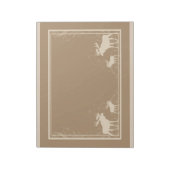 Rustikal, beige, wirbelndes Notizblock (Rotiert)