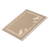 Rustikal, beige, wirbelndes Notizblock (angewinkelt)