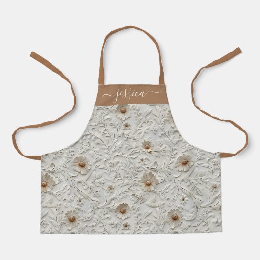 Rustikal bemalt Lederskriptname Mädchen's Schürze (Vorderseite)