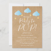 Rustikal Bereit zum Pop Twinkle Twinkle Kinderdusc Einladung (Vorderseite)