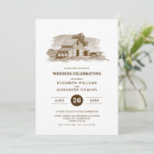 rustikal | Betrieb | Einladungen zur Hochzeit von  (Stehend Vorderseite)