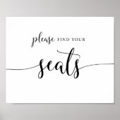 Rustikal Bitte finden Sie Ihre Sitzplätze mit eine Poster (Vorne)