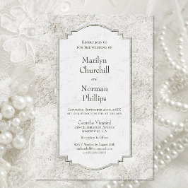 Rustikal, blassgrau geschnitzter Stein Einladung z