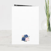 Rustikal Blau Rosa Foto florale Happy Mother Day Karte (Rückseite)