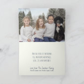 Rustikal Blaue Bergkiefern Frohe Weihnachten Foto (Innenseite)