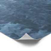 Rustikal blaue Pinien 24 Tafelübersicht Poster (Ecke)