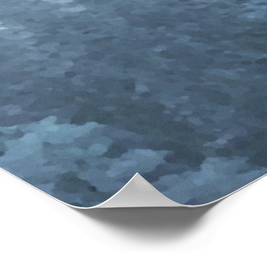 Rustikal blaue Pinien 24 Tafelübersicht Poster (Ecke)