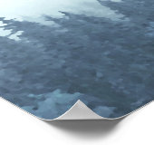 Rustikal blaue Pinien 7 Tafelsitzkarten Poster (Ecke)