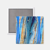 rustikal-blaue Scheunenbretter Magnet (Vorderseite/Rückseite)