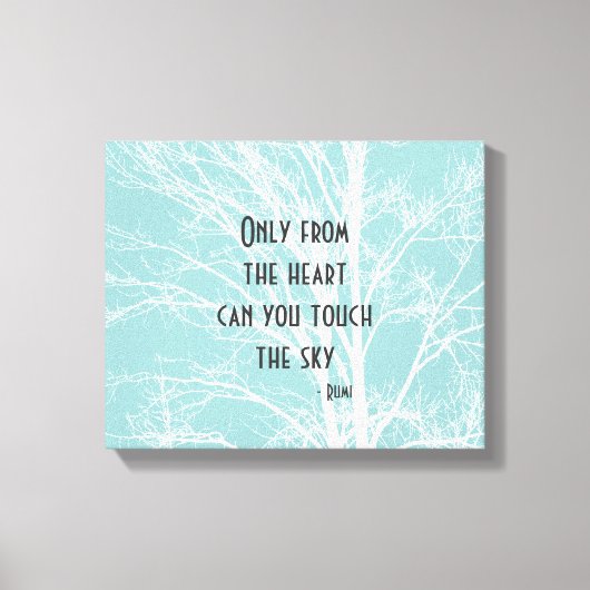 Rustikal blaue, weiße Baumzweige Leinwanddruck (Vorderseite)