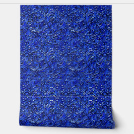 Rustikal-blaues Glattleder Tapete