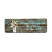 rustikal-blaues Scheunenholz Wildblume Hochzeit (Vorne)