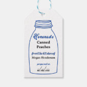 Rustikal Blue Canning Jar Kraft Hang Tag Geschenkanhänger (Vorderseite)