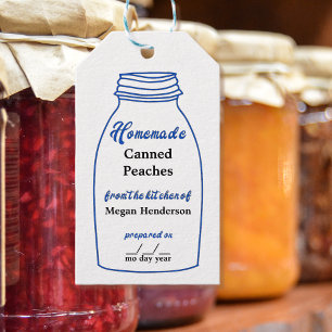 Rustikal Blue Canning Jar Kraft Hang Tag Geschenkanhänger