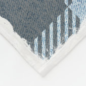 Rustikal Blue Denim Buffalo Kariert 4 Foto Hund gr Fleecedecke (Ecke)