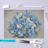Rustikal Blue Iris Bouquet Seidenpapier (Handwerk)