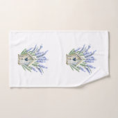 Rustikal Blue Lavender Birdhouse Floral Badhandtuch Set (Handtuch)