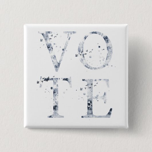 Rustikal Blue Vote Button (Vorderseite)
