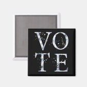 Rustikal Blue Vote Magnet (Vorderseite/Rückseite)
