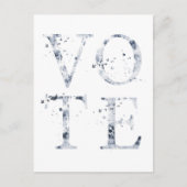 Rustikal Blue Vote Postkarte (Vorderseite)
