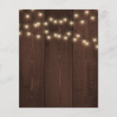 Rustikal Blumenholz Budget Braudusche Einladung (Rückseite)