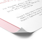 Rustikal Blush Pink Pampas in liebevollem Gedächtn Poster (Ecke)