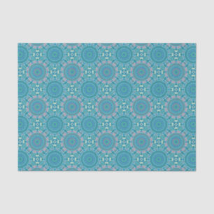 Rustikal Bohemisch Geometric Mandala Blue Lila Seidenpapier
