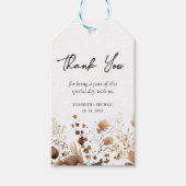 Rustikal Bohemisch Terracotta Floral Vielen Dank Geschenkanhänger (Vorderseite)