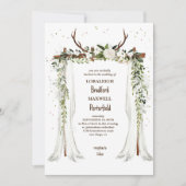 rustikal-böhmisch | Boho Canopy Wedding Einladung (Vorderseite)