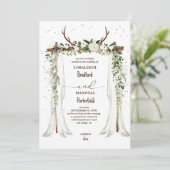 rustikal-böhmisch | Boho Canopy Wedding Einladung (Stehend Vorderseite)