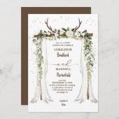 rustikal-böhmisch | Boho Canopy Wedding Einladung (Vorne/Hinten)