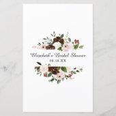 Rustikal | Boho Botanic Brautparty Game (Rückseite)