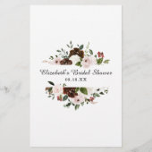 Rustikal | Boho Botanic Brautparty Game (Rückseite)