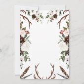 Rustikal | Boho Botanical Wedding Einladung (Rückseite)