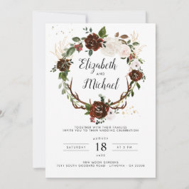 Rustikal | Boho Botanical Wedding Einladung