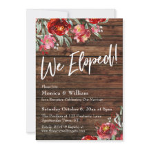 Rustikal Boho Burgundy Red Floral Wir haben gepeit