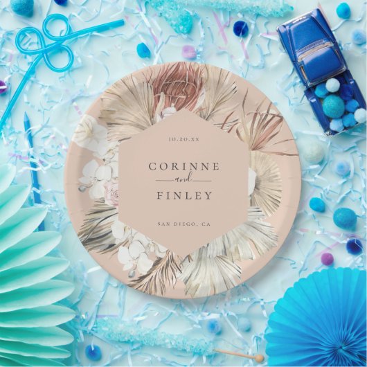 Rustikal Boho-Chic Personalisiert Pappteller (Party)