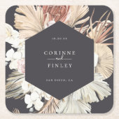 Rustikal Boho-Chic Personalisiert Rechteckiger Pappuntersetzer (Vorderseite)