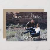 Rustikal & Boho | Deer Antler | SAVE THE DATE FOTO Einladung (Vorne/Hinten)