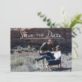 Rustikal & Boho | Hirschgeweih | Save The Date Fot Einladung (Stehend Vorderseite)