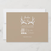 Rustikal & Boho | Hirschgeweih | Save The Date Fot Einladung (Rückseite)