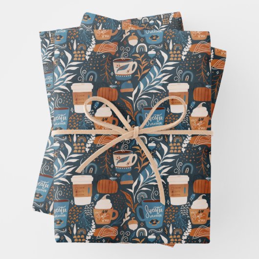 Rustikal Boho Latte Fall Geschenkpapier Set (Beispiel)
