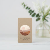 Rustikal Boho Minimalistisch Kraft Visitenkarte (Stehend Vorderseite)