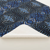 Rustikal Boho Navy Blue Black Trendy Tribal Ethnic Sherpadecke (3/4)