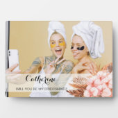 Rustikal Boho Pampas Grass werden Sie meine Brautj Fotoplatte (Vorderseite)