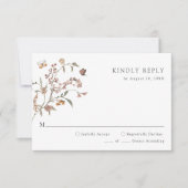 Rustikal Boho RSVP Karte (Vorderseite)