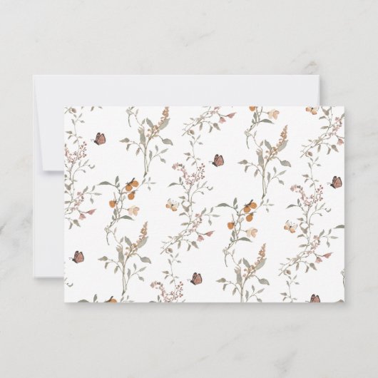 Rustikal Boho RSVP Karte (Rückseite)