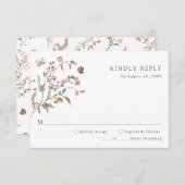 Rustikal Boho RSVP Karte (Vorne/Hinten)