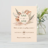 Rustikal Boho Save the Date (Stehend Vorderseite)