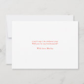 Rustikal Boho Terracotta werden Sie meine Bridesma Einladung (Rückseite)